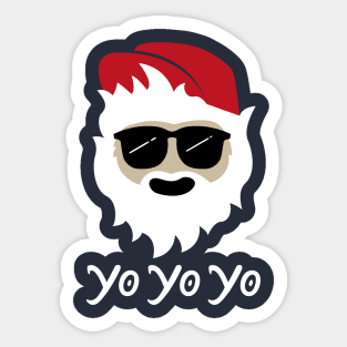 Yo Yo Yo Cool Dude Santa Sticker